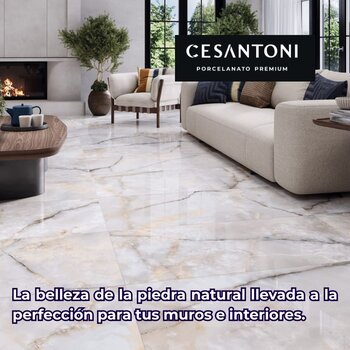 Piso Tipo Mármol Quarzo Di Siena Cesantoni 60x120 cm