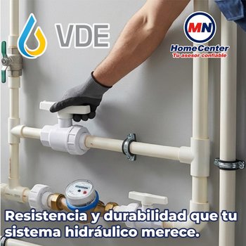 Válvula de Esfera PVC Cementar VDE 38 MM 1.5" Pulgadas