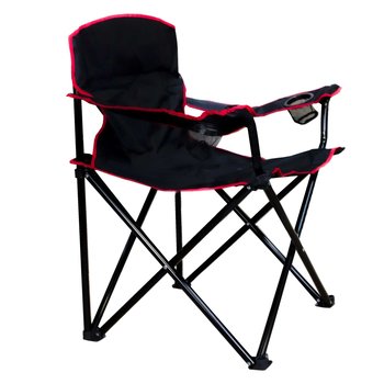 Silla Quad plegable negro y rojo
