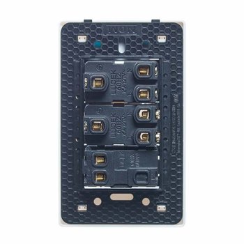 Placa 1 Apagador Sencillo 2 Contactos Lucek Bco mod BA20B