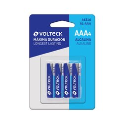 Pilas alcalinas AAA 4 pza