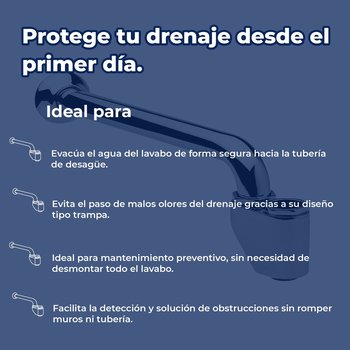 Céspol Para Lavabo Helvex sin Contra Acabado Cromo TV-016