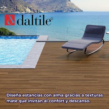 Piso Castaño Aspen Daltile Rectificado 25X153 1.16 M2