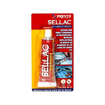 Sellador de Roscas Para Polipropileno y Metal 60 ml Presto