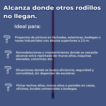 Extensión Para Rodillo Metálica Byp 150 cm Extendible a 300 cm