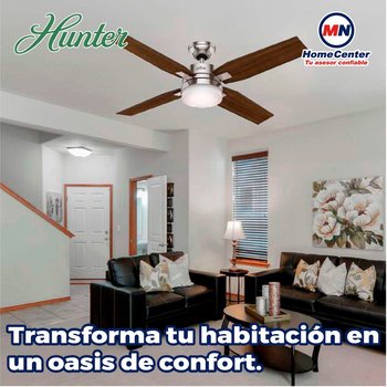 Ventilador Mercado 50 pulg Niquel Hunter