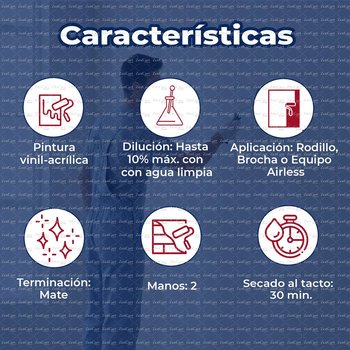 Pintura Vinil Acrílica Mate Classic Blanco 19 L