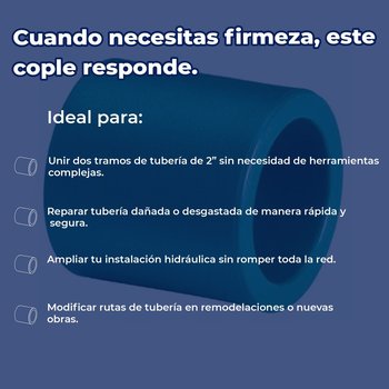 Cople Tuboplus 2 pulgada Rotoplas para Instalaciones Hidráulicas