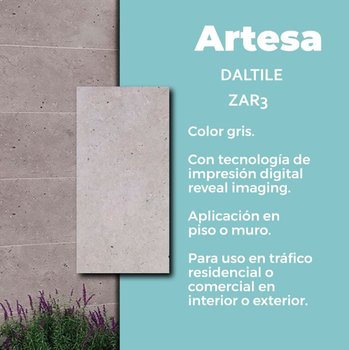 Piso Artesa Gris Daltile 45x90 cm