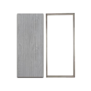 Paq Puerta Tambor Gris Oxford 75X2.13 MT Con Marco Pino Natural