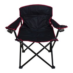 Silla Quad plegable negro y rojo