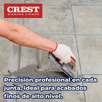 Boquilla sin arena 5 kg Crest color blanco ártico Juntacrest