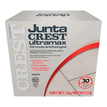 Boquilla sin arena 5 kg Crest color marfil