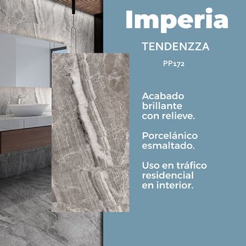 Piso Imperia Gris Tendenzza 60x120 cm Rectificado