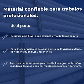 Tubo CPVC Iusa 1 pulgadas x 6.10 m