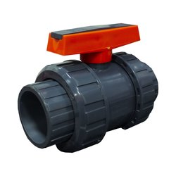 Válvula Esfera PVC CEM Doble Unión 064 MM 2 1/2 CED 80