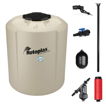 Tinaco Rotoplas Beige 2000 L c/herrajes y Filtro 1.60 X 1.36