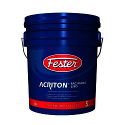 Impermeabilizante acrílico Acritón Fachadas Liso blanco 19 l