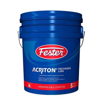 Impermeabilizante acrílico Acritón Fachadas Liso blanco 19 l