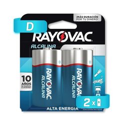Pilas alcalinas D rayocac 2 pzs