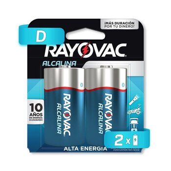 Pilas alcalinas D rayocac 2 pzs