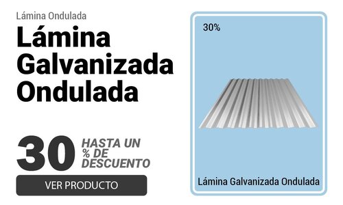 Lámina Galvanizada Ondulada Cal 28 Zintro