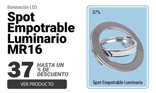 Spot Empotrable Para Luminario MR16 Dirigible Satinado Aksi
