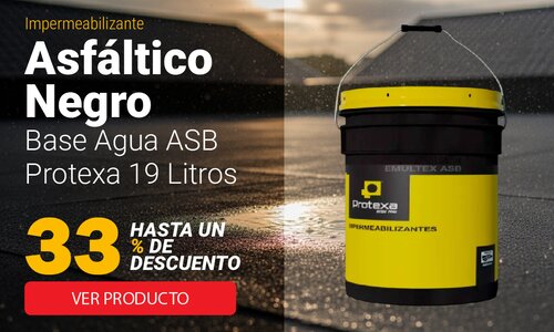 Impermeabilizante Asfáltico Negro Base Agua ASB Protexa 19 Lt