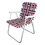 SILLA JARDIN PLEGABLE ENTRAMADO ROJO Y BLANCO