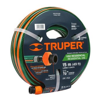 Manguera Jardín Truper ½ Reforzada 15 m