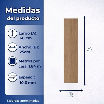 Piso Castaño Galieri Daltile 18X60 1.64 M2 ZGI2