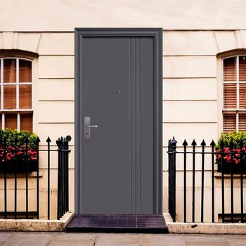 Puerta Derecha Serie 3 Alta Seguridad 95X213 mts Gris Oxford