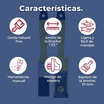 Brocha Byp de cerda natural La Buena 1” pulgada