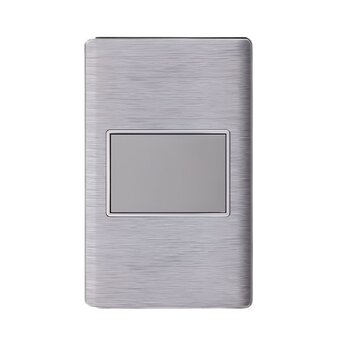 Placa Ciega Color Plata Luxica