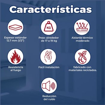 Panel Yeso Light Rey P.Rey 1.22 x 2.44 m