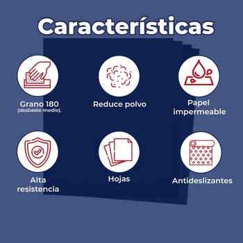 Lija de Agua Fandeli 9x11 Pulgadas Grado 180