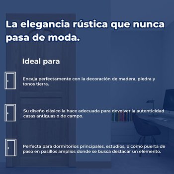 Puerta de Madera Pino Rústico Interior 91 x 213 cm 5 Tableros