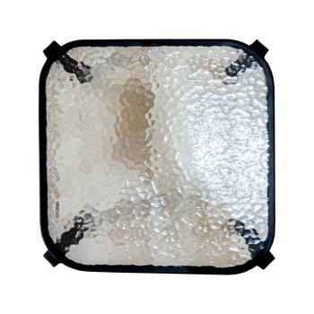 Mesa auxiliar cuadrada vidrio y acero