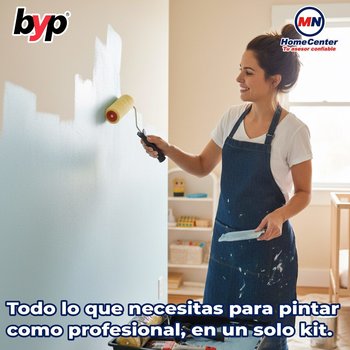 Kit Rodillo, Brocha 2" y Charola marca Byp 1¼ pulg