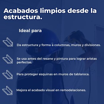 Esquinero Metálico Calibre 26 3.17X3.05 M