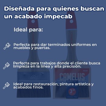 Brocha Byp Camelus Pelo Extra Fino 3” Pulgadas