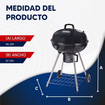 Asador Ovalado de Acero Esmaltado Medida 57X96cm