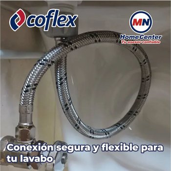 Manguera Lavabo Flexible Coflex ½ x ½ pulg x 40cm