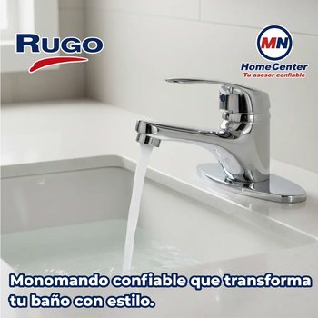 Llave Monomando para Lavabo 4" sin Desagüe Rugo 23MQ