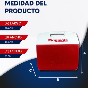 Hielera playmate Elite Igloo 16 QT 30 latas rojo y blanco
