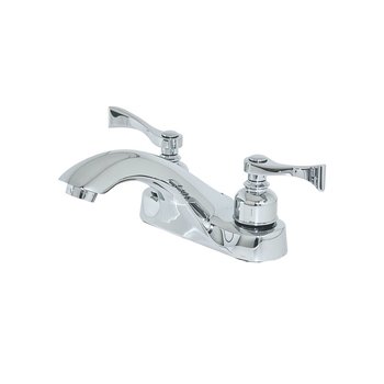 Llave Mezcladora Para Lavabo 4" Rugo Cierre 90° Maneral Palanca