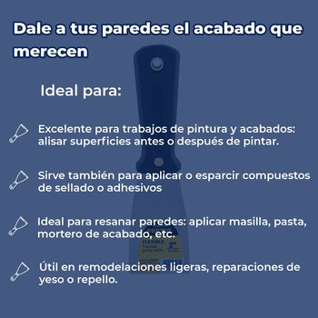 Espátula Flexible 4" Pulgadas Con Mango de Plástico Pretul