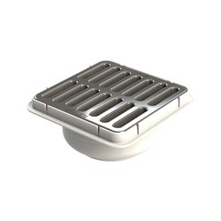 Coladera Universal PVC 4 Cuadrada Rejilla Cromada 100 mm Coladera Universal PVC 4 Cuadrada Rejilla Cromada 100 mm