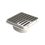 Coladera Universal PVC 4 Cuadrada Rejilla Cromada 100 mm