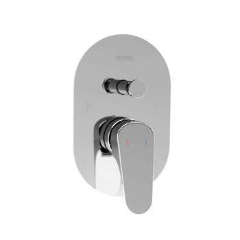 Llave Monomando regadera tina Potenza con desviador cromo Helvex